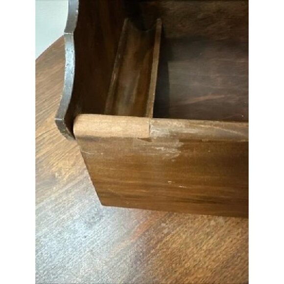 Vintage BUTLER Style Footed WOOD Handled Double Door SEWING BOX - Picture 8 of 12